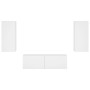 Muebles de TV de pared con luces LED 3 piezas blanco de , Muebles TV - Ref: Foro24-3216867, Precio: 183,02 €, Descuento: %