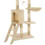 Rascador para gatos con poste de sisal 138 cm beige de vidaXL, Mobiliario para gatos - Ref: Foro24-170580, Precio: 77,75 €, D...