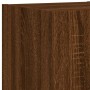 Muebles de TV de pared con luces LED 3 piezas marrón roble de , Muebles TV - Ref: Foro24-3216873, Precio: 152,08 €, Descuento: %