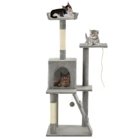 Rascador para gatos con poste de sisal 120 cm gris de vidaXL, Mobiliario para gatos - Ref: Foro24-170590, Precio: 64,46 €, De...