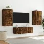 Muebles de TV de pared con luces LED 3 piezas roble ahumado de , Muebles TV - Ref: Foro24-3216878, Precio: 165,65 €, Descuent...