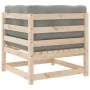 Sofá de equina con cojines madera maciza de pino de , Sofás modulares de exterior - Ref: Foro24-838062, Precio: 86,81 €, Desc...