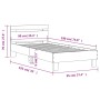 Cama con cabecero madera de ingeniería roble ahumado 90x190 cm de , Camas y somieres - Ref: Foro24-838565, Precio: 82,70 €, D...