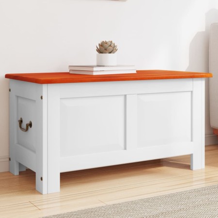 Baúl de almacenaje con tapa madera de acacia marrón y blanco de , Baúles de almacenamiento - Ref: Foro24-364920, Precio: 182,...