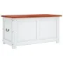 Baúl de almacenaje con tapa madera de acacia marrón y blanco de , Baúles de almacenamiento - Ref: Foro24-364920, Precio: 166,...