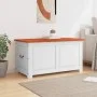 Baúl de almacenaje con tapa madera de acacia marrón y blanco de , Baúles de almacenamiento - Ref: Foro24-364920, Precio: 166,...