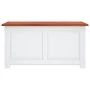 Baúl de almacenaje con tapa madera de acacia marrón y blanco de , Baúles de almacenamiento - Ref: Foro24-364920, Precio: 166,...