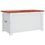 Baúl de almacenaje con tapa madera de acacia marrón y blanco de , Baúles de almacenamiento - Ref: Foro24-364920, Precio: 182,...