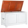 Baúl de almacenaje con tapa madera de acacia marrón y blanco de , Baúles de almacenamiento - Ref: Foro24-364920, Precio: 166,...