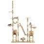 Rascador para gatos con poste de sisal 230-250 cm huellas beige de vidaXL, Mobiliario para gatos - Ref: Foro24-170620, Precio...