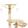 Rascador para gatos con poste de sisal 230-250 cm huellas beige de vidaXL, Mobiliario para gatos - Ref: Foro24-170620, Precio...