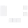 Muebles de TV de pared con LED 5 pzas madera ingeniería blanco de , Muebles TV - Ref: Foro24-3216825, Precio: 187,97 €, Descu...