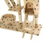 Rascador para gatos con poste de sisal 230-250 cm huellas beige de vidaXL, Mobiliario para gatos - Ref: Foro24-170620, Precio...