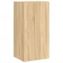 Muebles TV pared con LED 5 pzas madera ingeniería roble Sonoma de , Muebles TV - Ref: Foro24-3216827, Precio: 176,58 €, Descu...