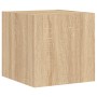 Muebles TV pared con LED 5 pzas madera ingeniería roble Sonoma de , Muebles TV - Ref: Foro24-3216827, Precio: 179,06 €, Descu...