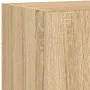 Muebles TV pared con LED 5 pzas madera ingeniería roble Sonoma de , Muebles TV - Ref: Foro24-3216827, Precio: 176,58 €, Descu...