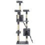 Rascador para gatos poste rascador de sisal 170 cm huellas gris de vidaXL, Mobiliario para gatos - Ref: Foro24-170613, Precio...