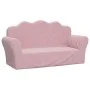 Sofá para niños de 2 plazas felpa suave rosa de , Mobiliario para bebés y niños pequeños - Ref: Foro24-357051, Precio: 55,33 ...