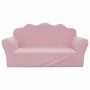 Sofá para niños de 2 plazas felpa suave rosa de , Mobiliario para bebés y niños pequeños - Ref: Foro24-357051, Precio: 55,33 ...