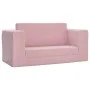 Sofá cama para niños de 2 plazas felpa suave rosa de , Mobiliario para bebés y niños pequeños - Ref: Foro24-357039, Precio: 6...