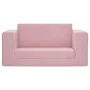 Sofá cama para niños de 2 plazas felpa suave rosa de , Mobiliario para bebés y niños pequeños - Ref: Foro24-357039, Precio: 6...