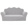 Sofá para niños de 2 plazas felpa suave gris claro de , Mobiliario para bebés y niños pequeños - Ref: Foro24-357047, Precio: ...