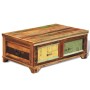 Mesa de centro vintage con almacenaje madera reciclada en Mesas de centro | Comprar online en Foru.es