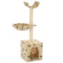 Rascador para gatos poste de sisal 105 cm huellas beige de vidaXL, Mobiliario para gatos - Ref: Foro24-170626, Precio: 35,11 ...