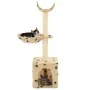 Rascador para gatos poste de sisal 105 cm huellas beige de vidaXL, Mobiliario para gatos - Ref: Foro24-170626, Precio: 31,05 ...