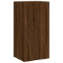 Muebles TV pared con LED 4 pzas madera ingeniería marrón roble de , Muebles TV - Ref: Foro24-3216852, Precio: 195,34 €, Descu...