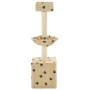 Rascador para gatos poste de sisal 105 cm huellas beige de vidaXL, Mobiliario para gatos - Ref: Foro24-170626, Precio: 35,11 ...
