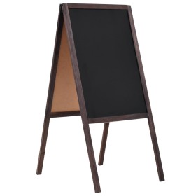 Pizarra de pie de doble cara madera de cedro 40x60 cm de vidaXL, Pizarras - Ref: Foro24-246430, Precio: 46,98 €, Descuento: %