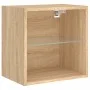 Muebles TV pared con LED 8 pzas madera ingeniería roble Sonoma de , Muebles TV - Ref: Foro24-3216670, Precio: 211,40 €, Descu...