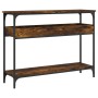 Mesa consola estante madera ingeniería roble humo 100x29x75 cm de , Mesas auxiliares - Ref: Foro24-837719, Precio: 59,62 €, D...