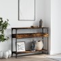 Mesa consola estante madera ingeniería roble humo 100x29x75 cm de , Mesas auxiliares - Ref: Foro24-837719, Precio: 59,62 €, D...