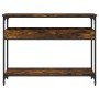 Mesa consola estante madera ingeniería roble humo 100x29x75 cm de , Mesas auxiliares - Ref: Foro24-837719, Precio: 59,62 €, D...