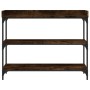 Mesa consola con estantes roble ahumado 100x30x80 cm de , Mesas auxiliares - Ref: Foro24-837809, Precio: 53,57 €, Descuento: %