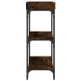 Mesa consola con estantes roble ahumado 100x30x80 cm de , Mesas auxiliares - Ref: Foro24-837809, Precio: 53,57 €, Descuento: %