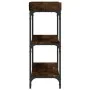 Mesa consola con estantes roble ahumado 100x30x80 cm de , Mesas auxiliares - Ref: Foro24-837809, Precio: 53,01 €, Descuento: %