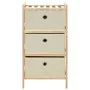 Estantería de almacenaje 3 cestas de tela madera de cedro beige de vidaXL, Taquillas y armarios de almacenamiento - Ref: Foro...