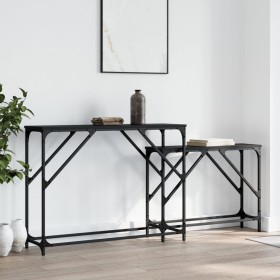 Mesas consolas apilables 2 unidades madera de ingeniería negro de , Mesas auxiliares - Ref: Foro24-837802, Precio: 47,75 €, D...