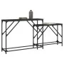 Mesas consolas apilables 2 unidades madera de ingeniería negro de , Mesas auxiliares - Ref: Foro24-837802, Precio: 47,34 €, D...