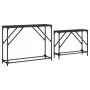 Mesas consolas apilables 2 unidades madera de ingeniería negro de , Mesas auxiliares - Ref: Foro24-837802, Precio: 47,34 €, D...