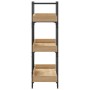 Librería 3 estantes madera ingeniería roble 100x33x108,5 cm de , Librerías y estanterías - Ref: Foro24-837688, Precio: 64,82 ...