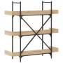 Librería 3 estantes madera ingeniería roble 100x33x108,5 cm de , Librerías y estanterías - Ref: Foro24-837688, Precio: 64,82 ...