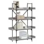Librería de 4 estantes madera gris Sonoma 100x33x145,5 cm de , Librerías y estanterías - Ref: Foro24-837695, Precio: 84,76 €,...