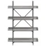 Librería de 4 estantes madera gris Sonoma 100x33x145,5 cm de , Librerías y estanterías - Ref: Foro24-837695, Precio: 84,76 €,...