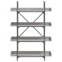 Librería de 4 estantes madera gris Sonoma 100x33x145,5 cm de , Librerías y estanterías - Ref: Foro24-837695, Precio: 85,83 €,...