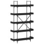 Librería 5 estantes madera de ingeniería negro 100x33x180,5 cm de , Librerías y estanterías - Ref: Foro24-837697, Precio: 74,...