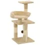 Rascador para gatos con postes de sisal 65 cm beige de vidaXL, Mobiliario para gatos - Ref: Foro24-170609, Precio: 38,01 €, D...